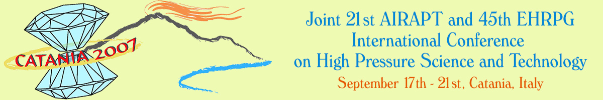 Joint 21. AIRAPT ve 45. Uluslararası EHRPG Yüksek Basınç Bilimi ve Teknolojisi Konferansı, 17-21 Eylül, Catania, İtalya